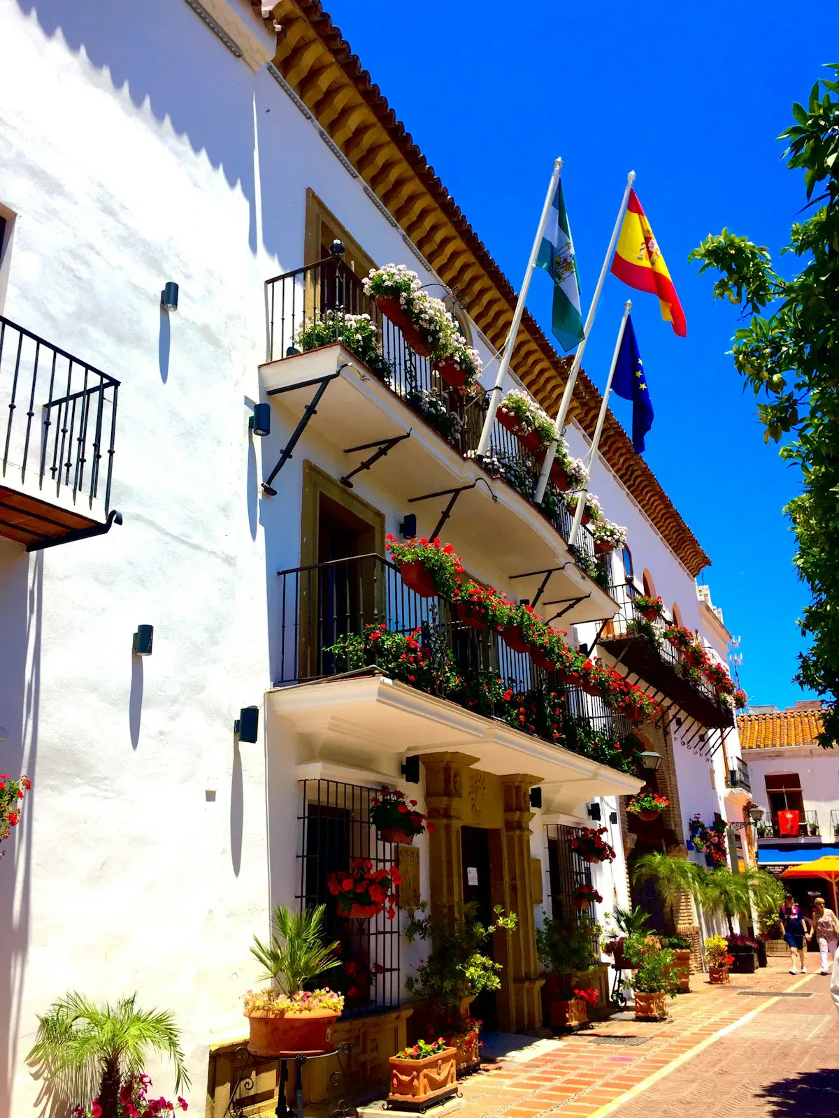 Marbella old town whitewashed streets